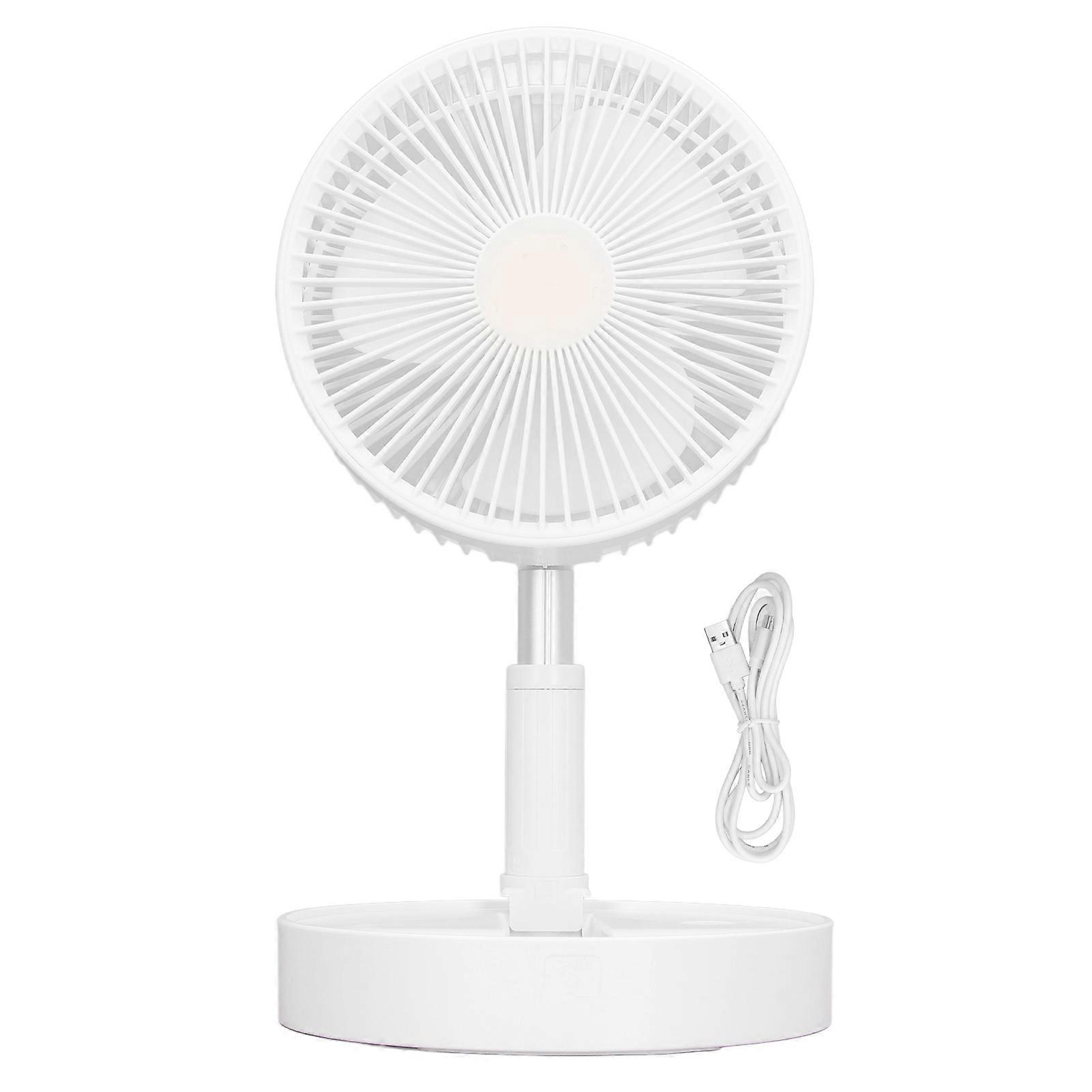 4 Speed USB Floor Retractable Folding Rechargeable Height Adjusting 45dB Quiet Desktop Table Foldable Fan