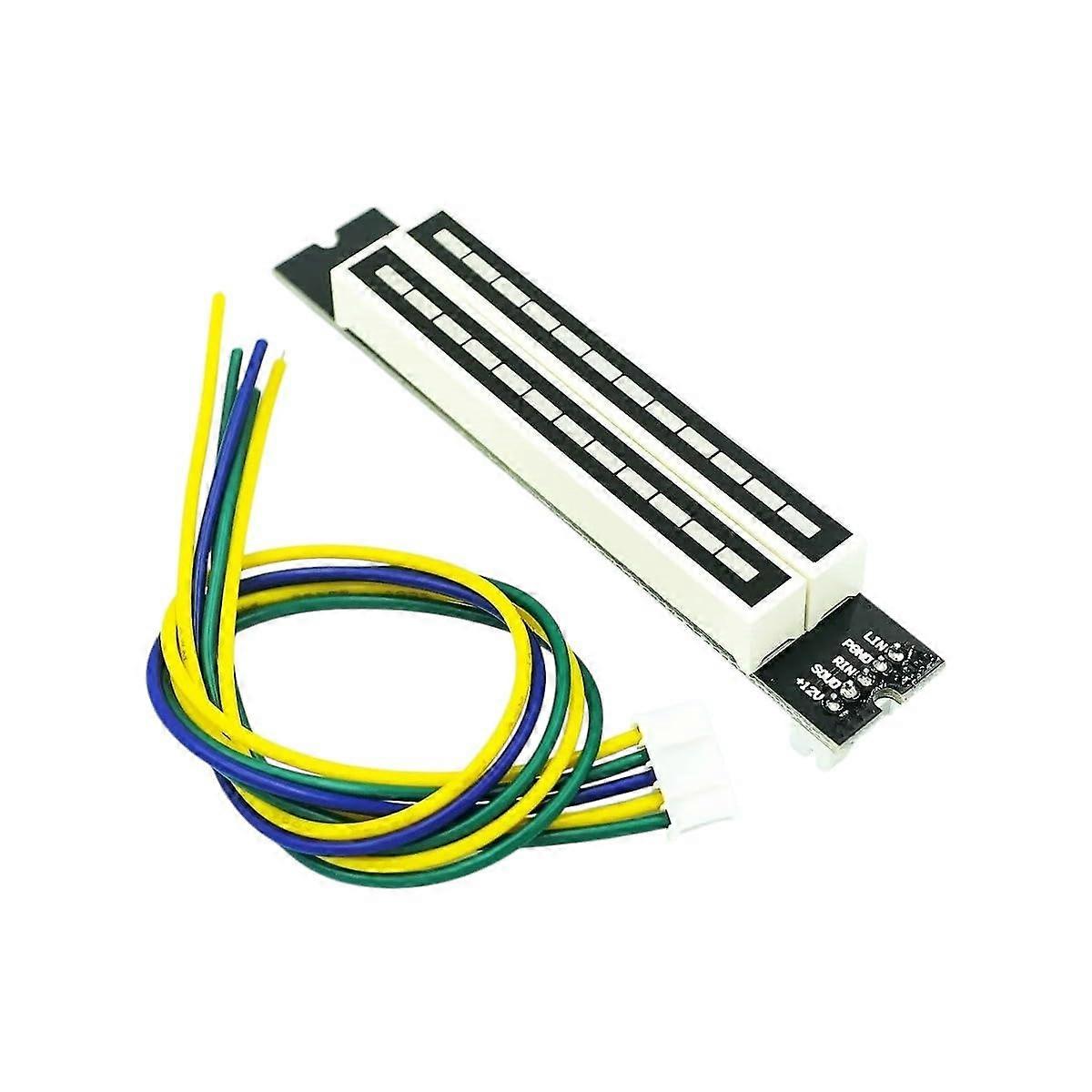 Complete Double 12Bit Double Channel LED Music Spectrum Level Indicator with 7 Green, 2 Orange, 3 Red Lights