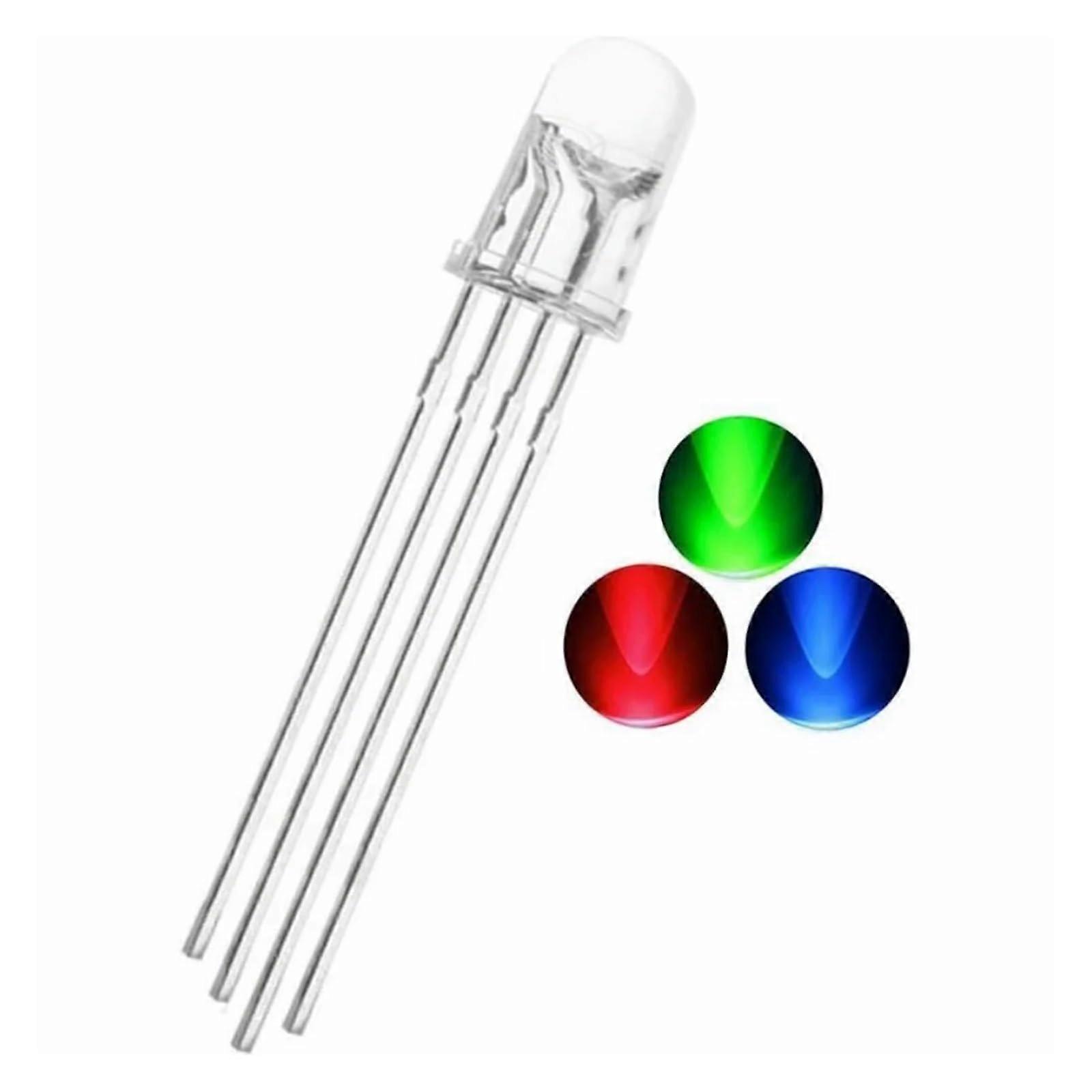 100pcs 5mm LED Diodes Common Anode Cathode Multicolor Emitting Diode Micro Indicator DIY PCB Circuit Bulb Lamps (Color : Common Cathode, Size : 5mm)