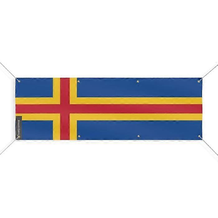 Åland Flag Banner 8 Grommets 80x240 cm