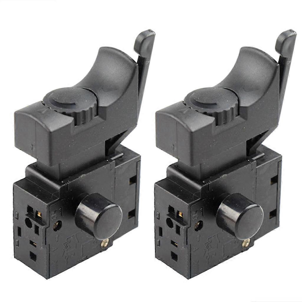 2pcs FA2-6/1BEK Lock on Power Tool Electric Drill Speed Control Trigger Button Switch 6(6)A 250V 5E4 Quality Plastic