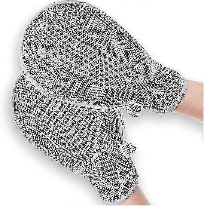 医療用拘束手袋 - 2個セット、認知症患者または高齢者のための手の保護手袋、自閉症の子供、ベッド拘束手袋、手足固定