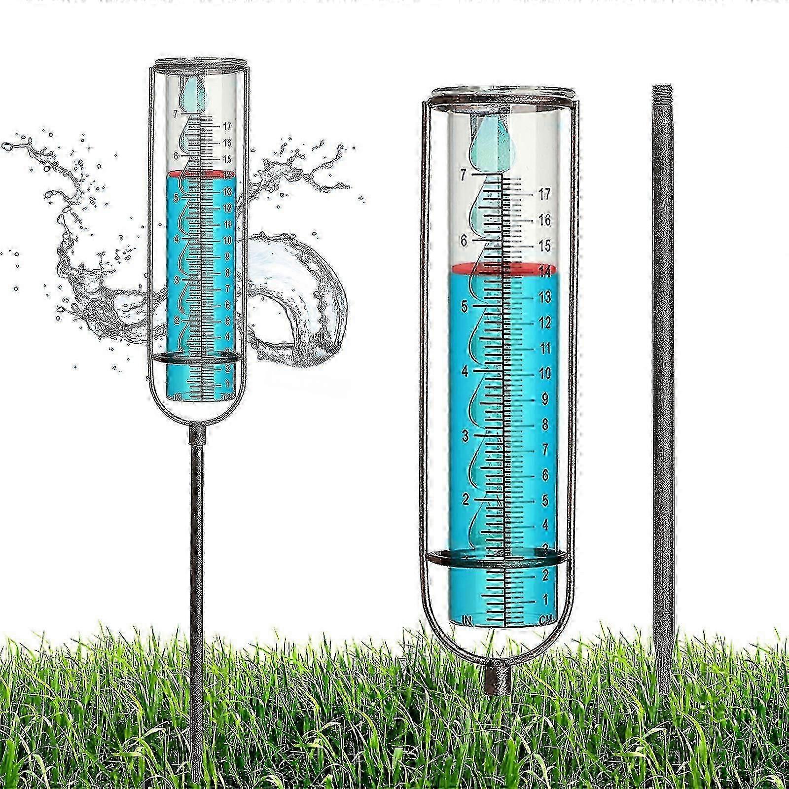 Deszczomierz z czerwonym kolektorem uszczelek Artykuły zewnętrzne 7-calowe trwałe materiały ogrodowe z kutego żelaza gradientowego
