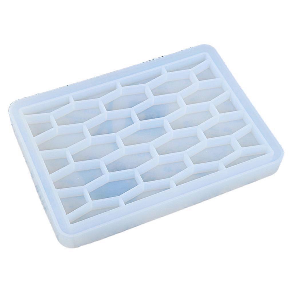 قرص العسل مستطيل صينية الايبوكسي راتنجات العفن DIY خدمة لوحة لوحة سيليكون العفن