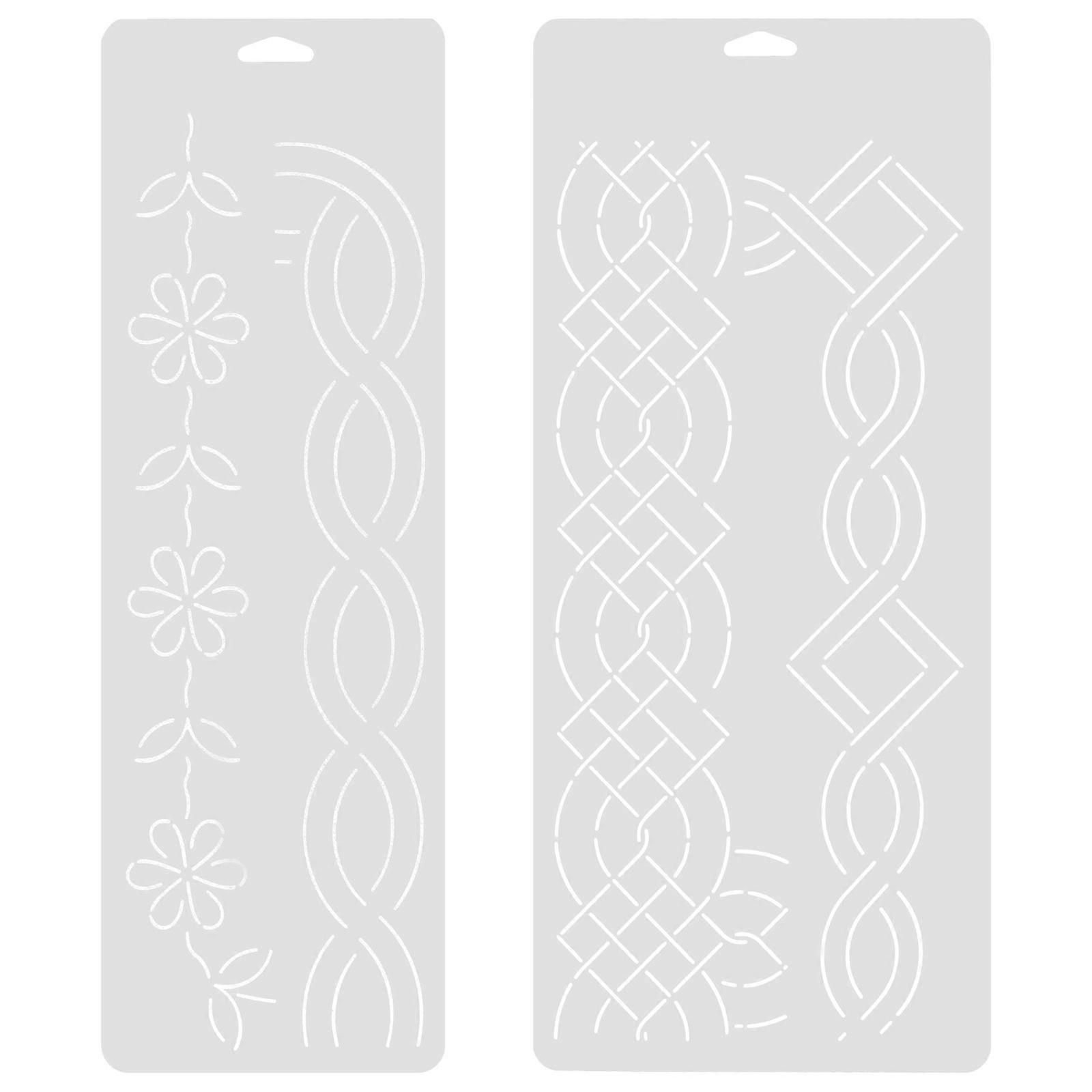 2Pcs Quilting Template Plastic Sewing Patchwork Quilt Template DIY Craft Sewing Supply