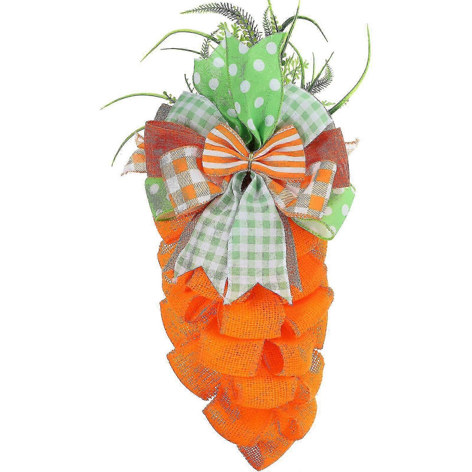 Easter Outdoor Indoor Carrot Hanging Wreath Easter Decor Easter Wreath Decoration