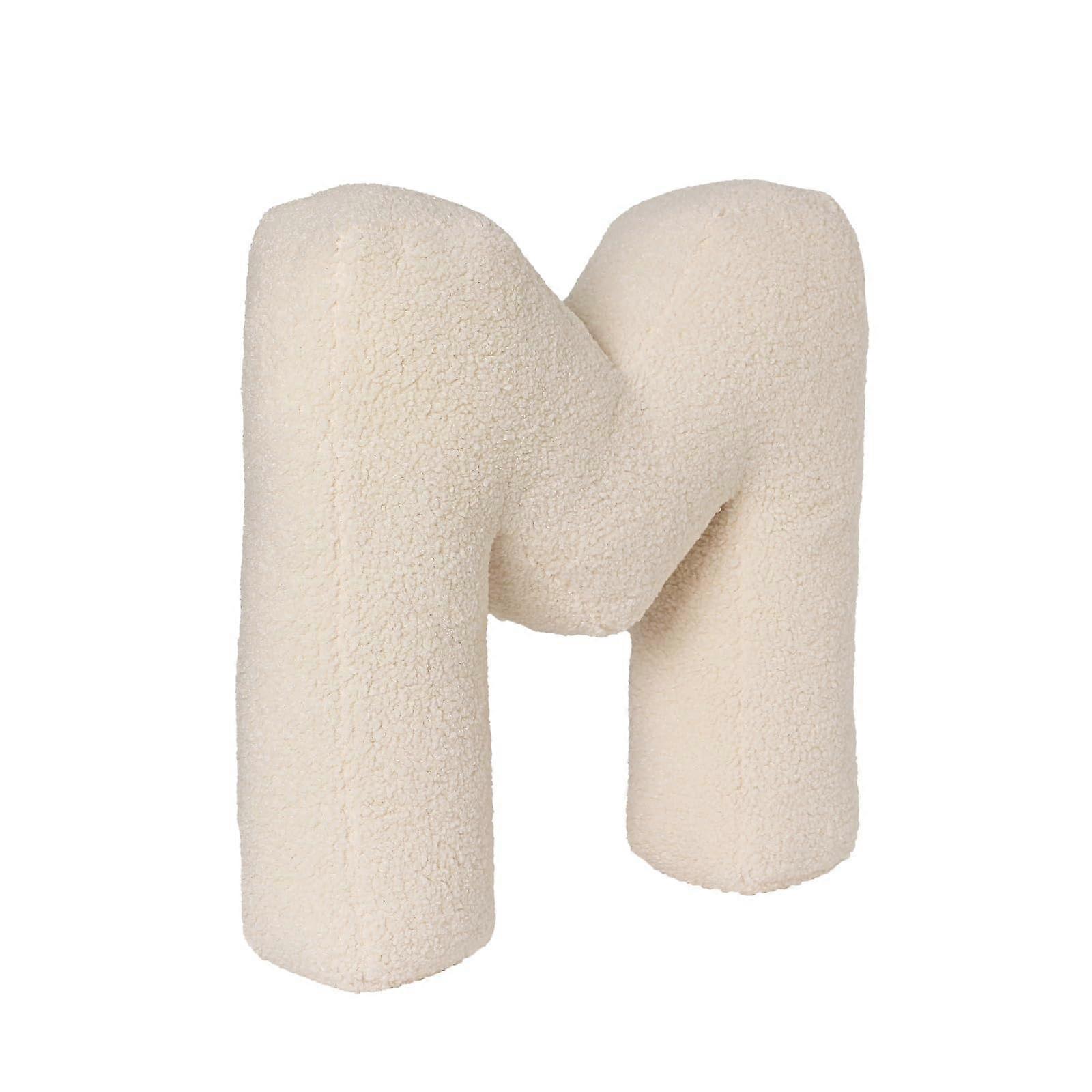 Coussin en lettres, lavable, coussin lettre, forme lettre (M,40x35x10cm)
