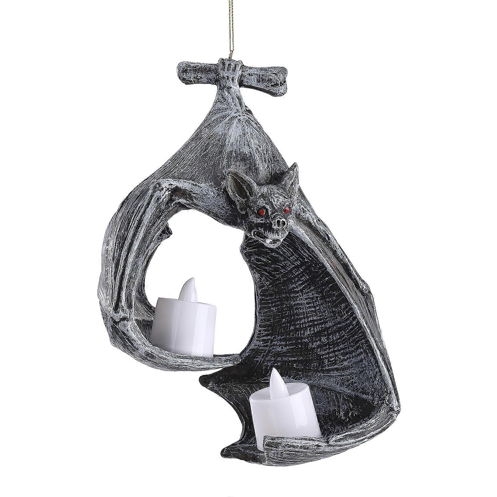 ゴシックコウモリのデザイン、あなたの家やパティオのための樹脂の壁掛け彫刻、ユニークな個性を持つハロウィーンの家の装飾