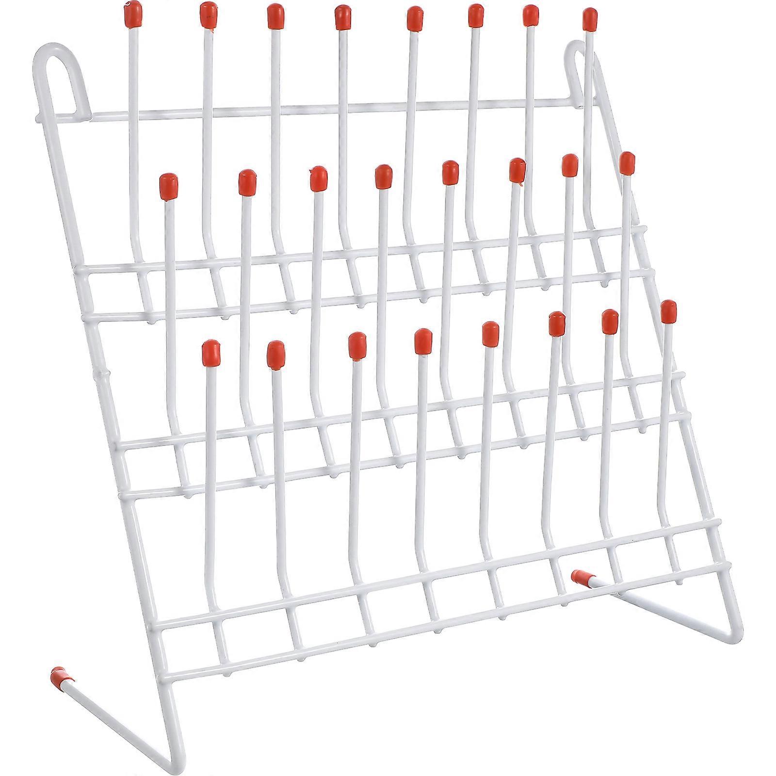Laboratory Test Tube Drying Rack – Lightweight, Space Saving Tube Draining Holder for Easy Liquid Removal and Storage in Educational Institutions
