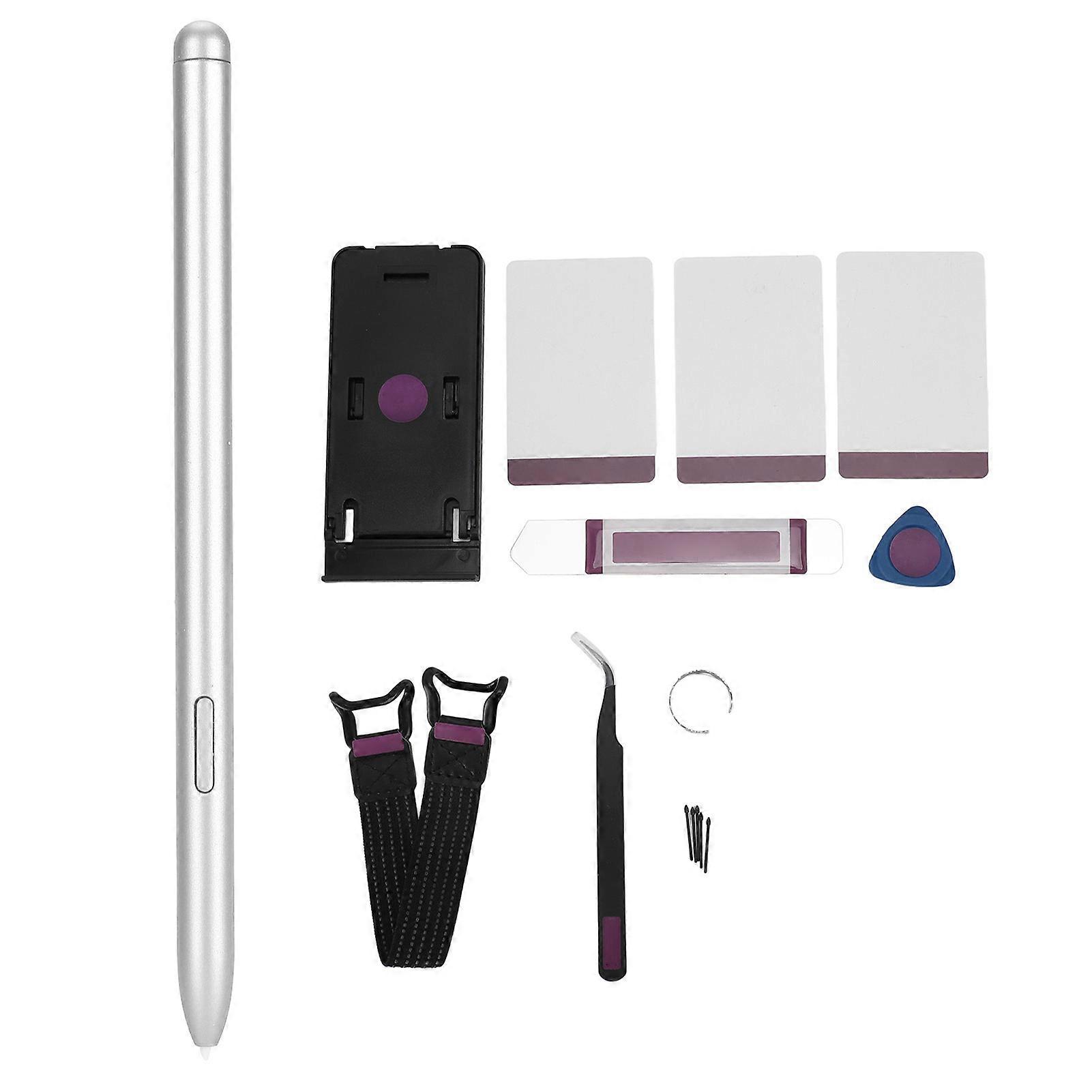 Tablet Stylus for Galaxy for Tab S7 S7+Plus S7 Lite High Sensitivity Professional Tablet Stylus Pen with 5 Replacement Nibs Stand Silver