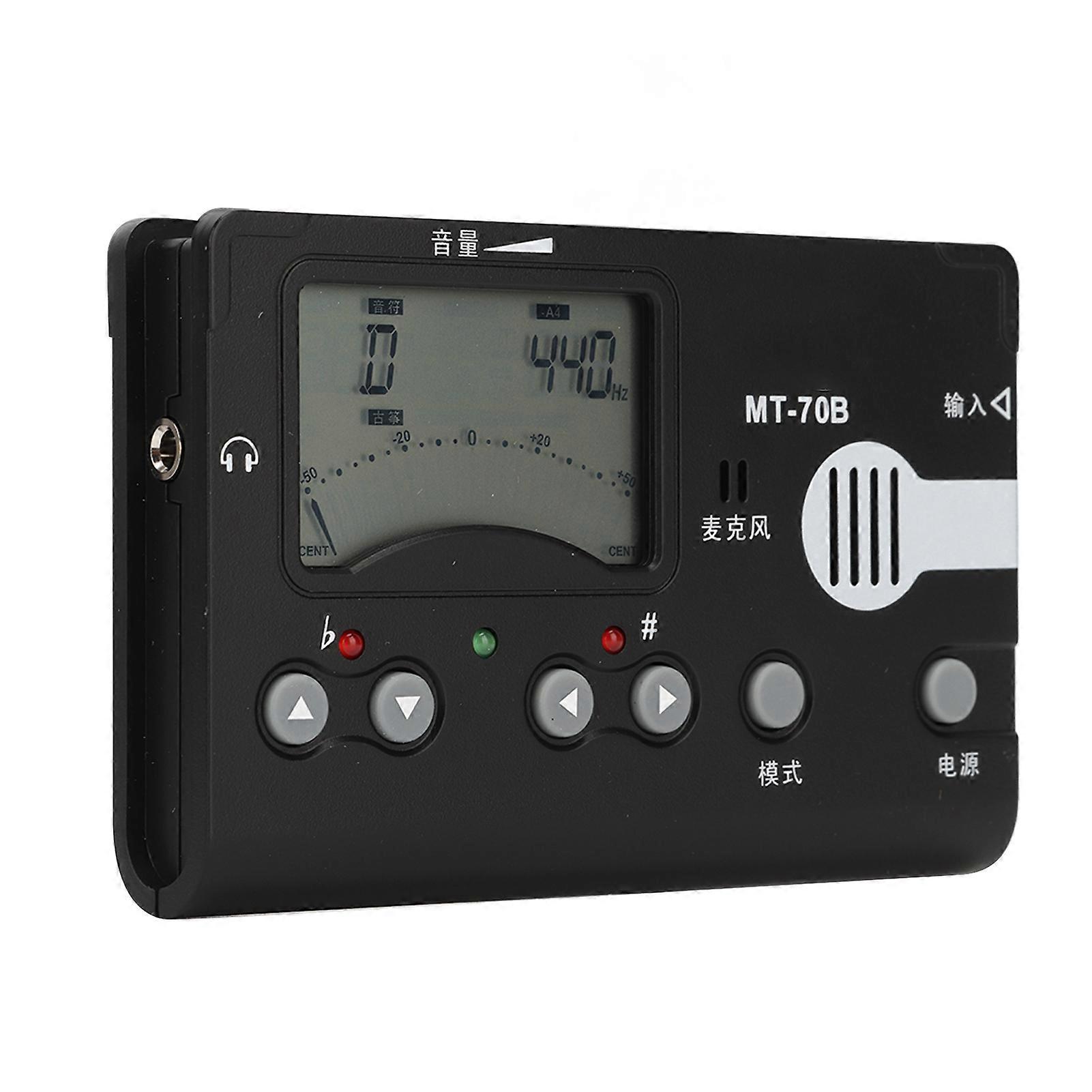 MT 70B Digital Metronome Tuner Tone Generator Guzheng Tuner with Large LCD Display 