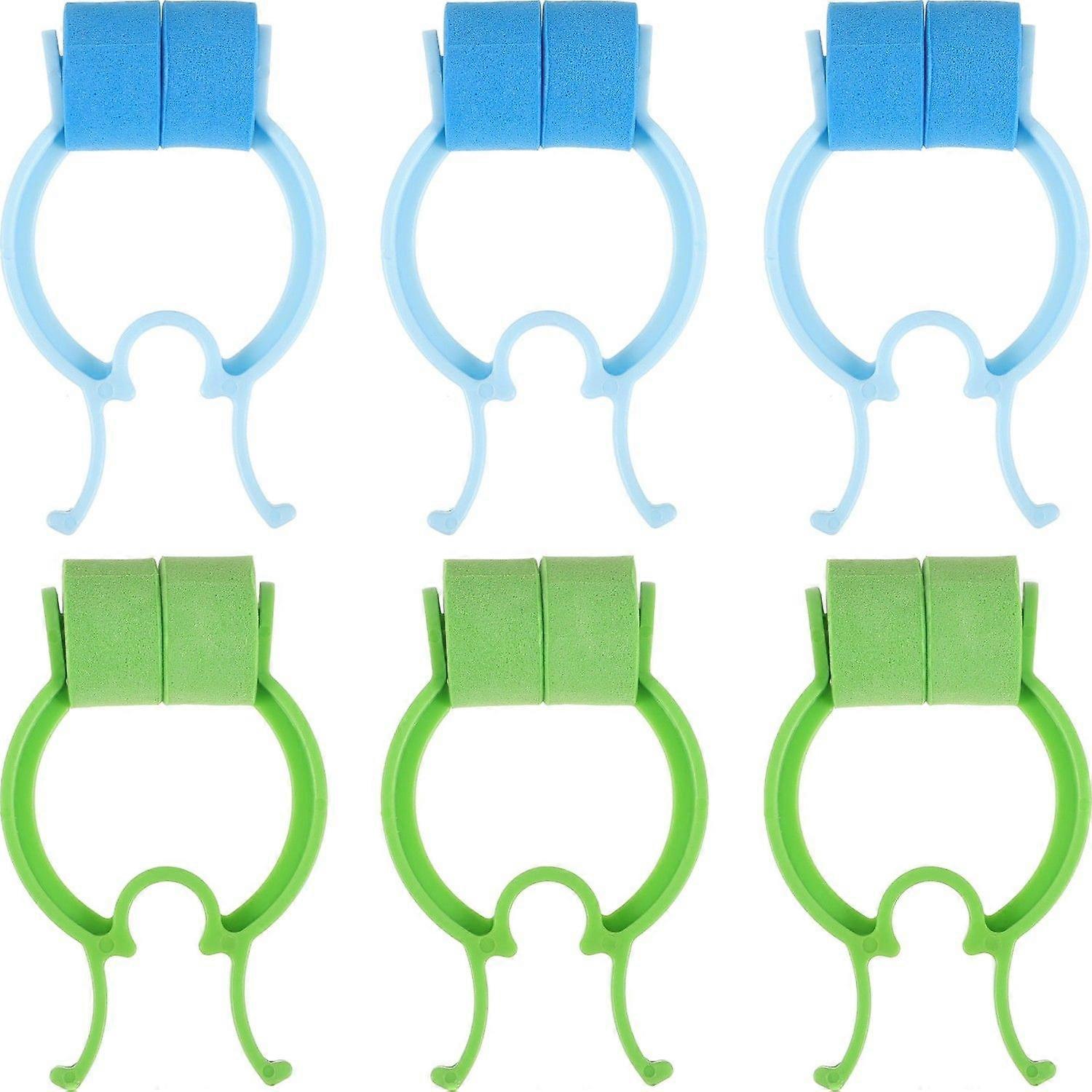 6 Pack Convenient Emergency Fixed Nose Pinching Clip Fixed Nose Clip Blocking Clip Portable Nose Clip, Green And Blue