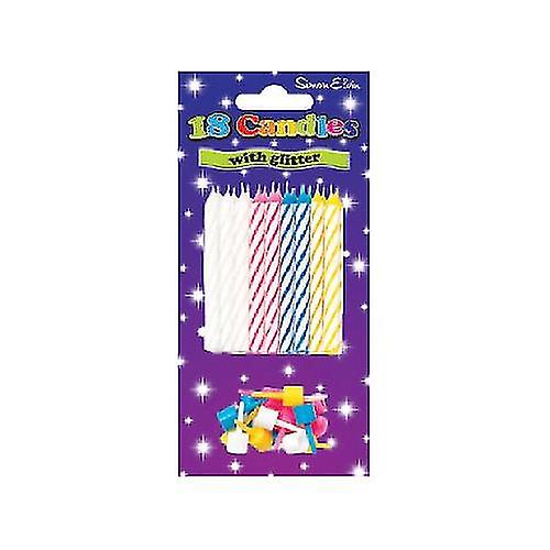 Simon Elvin Glitter Spiral Birthday Candles (Pack Of 6)