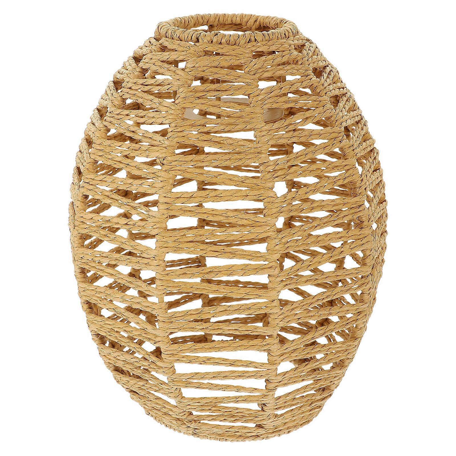 Paper Rope Boho Lampshade, Enhances Rustic and Modern Decor