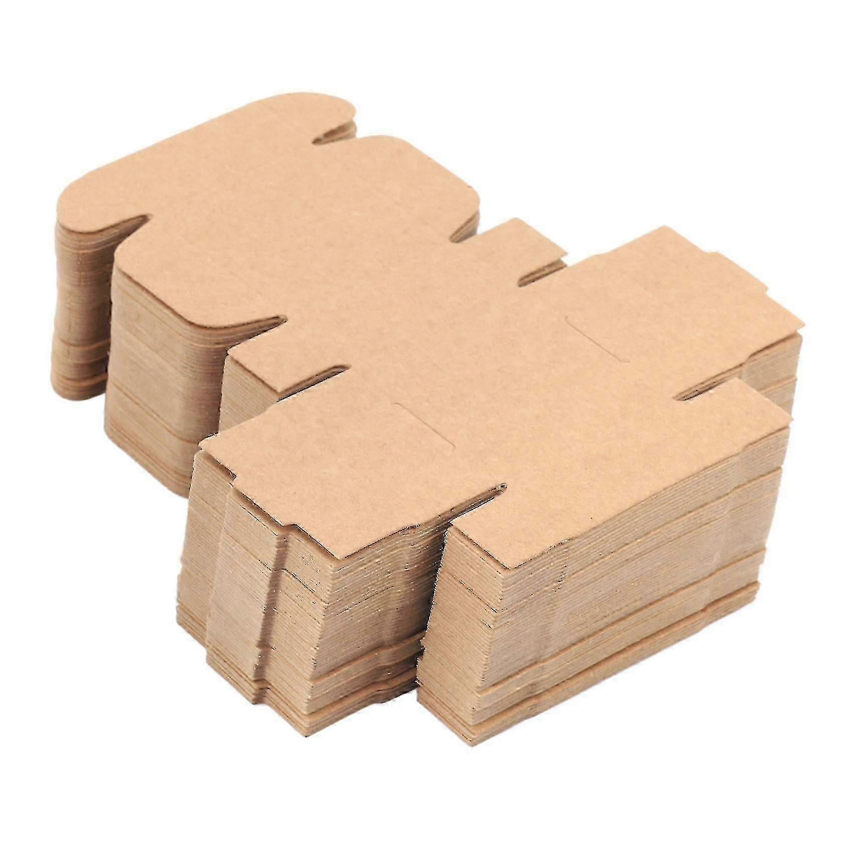 100pcs Kraft κιβώτιο συσκευασίας κιβωτίων kraft κιβωτίων kraft μικρό μέγεθος-καφέ