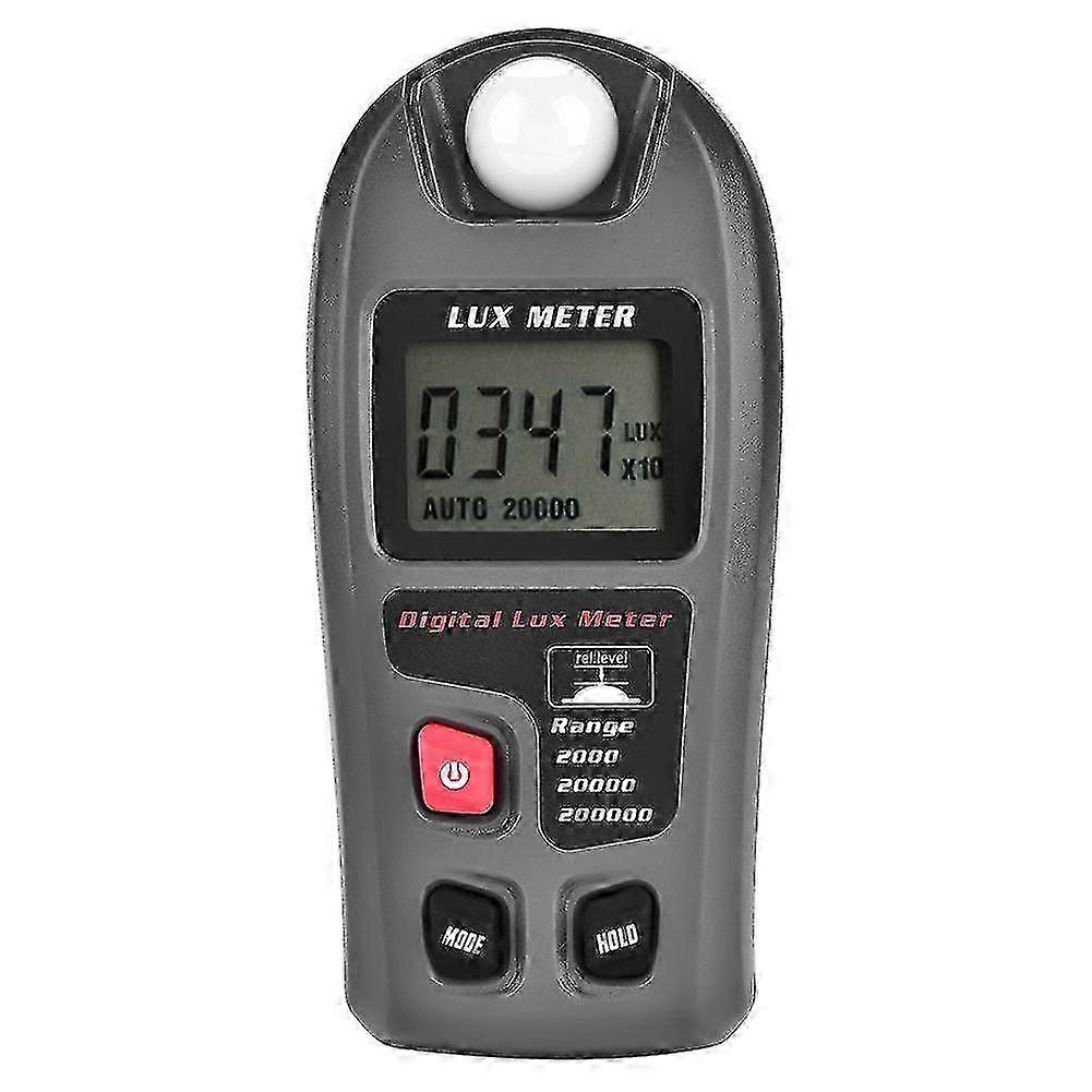 Digital Lux Meter with Display - Portable Light Meter for Environmental Testing (Black)