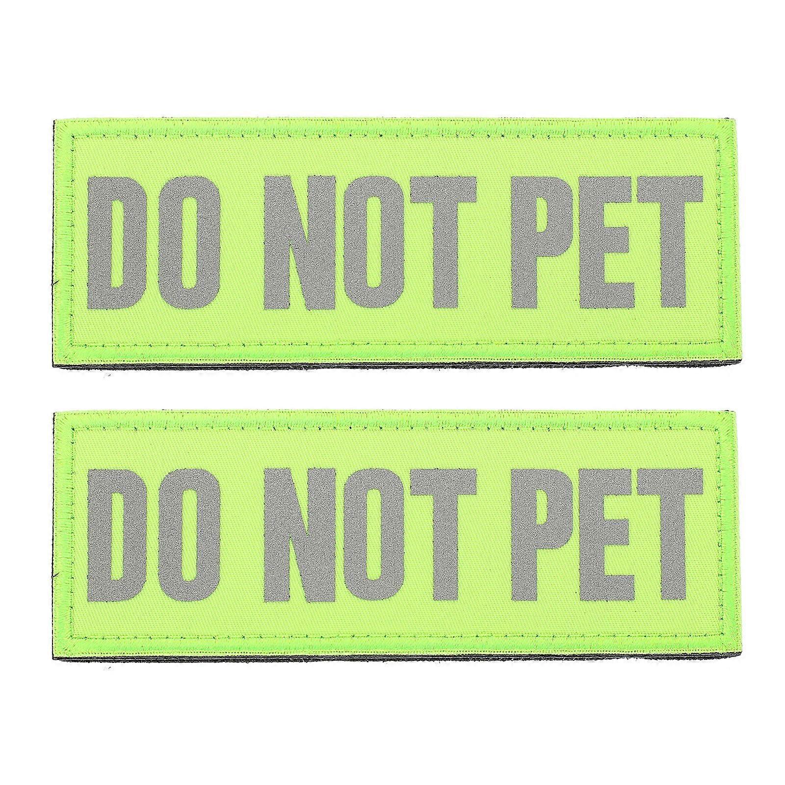 2pcs Service Dog Patches for Backpacks   Do Not Pet Sticker, Training Dog Patch, Reflective Dog Vest Decal Sticker, Nylon Puppy Adhesive Harness Label
