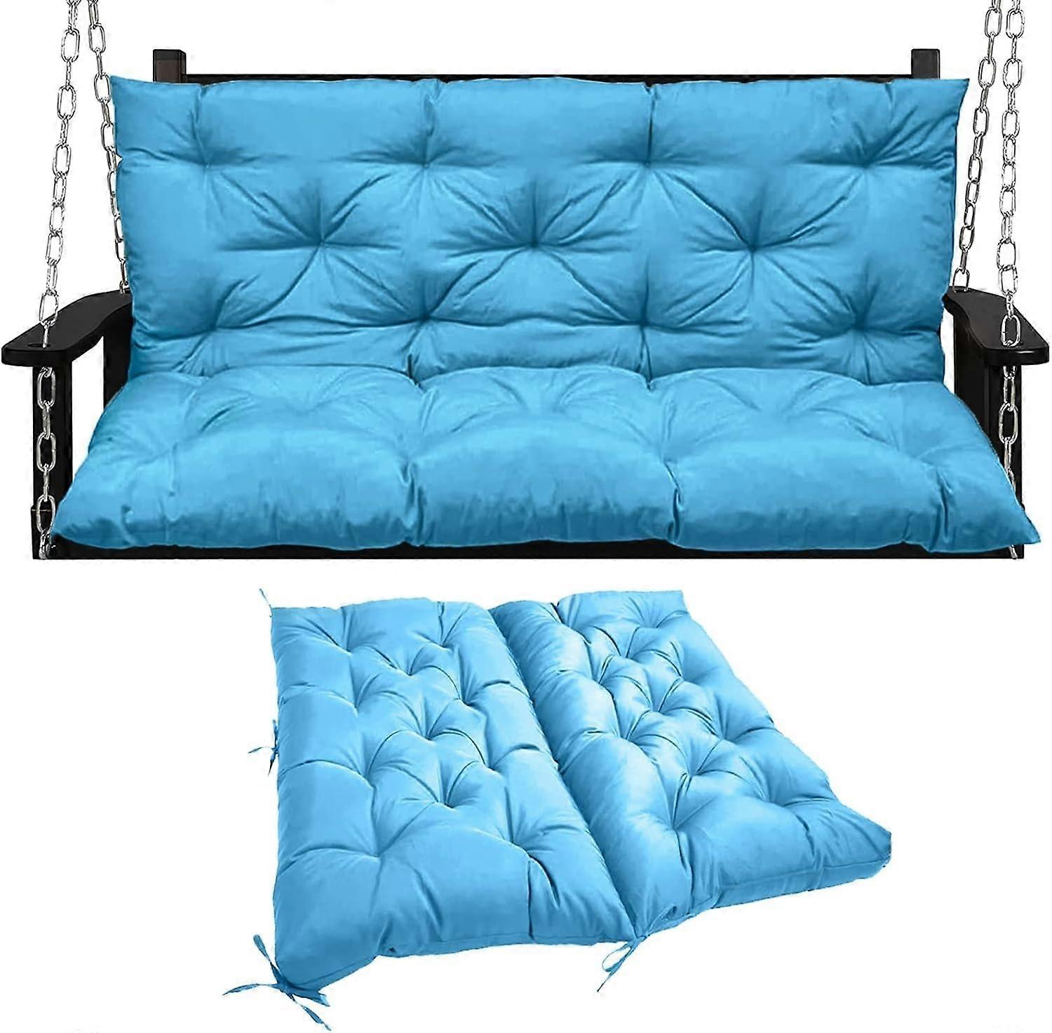 tufted porch swing cushion with backrest, nonslip, thick, for 2 and 3seater