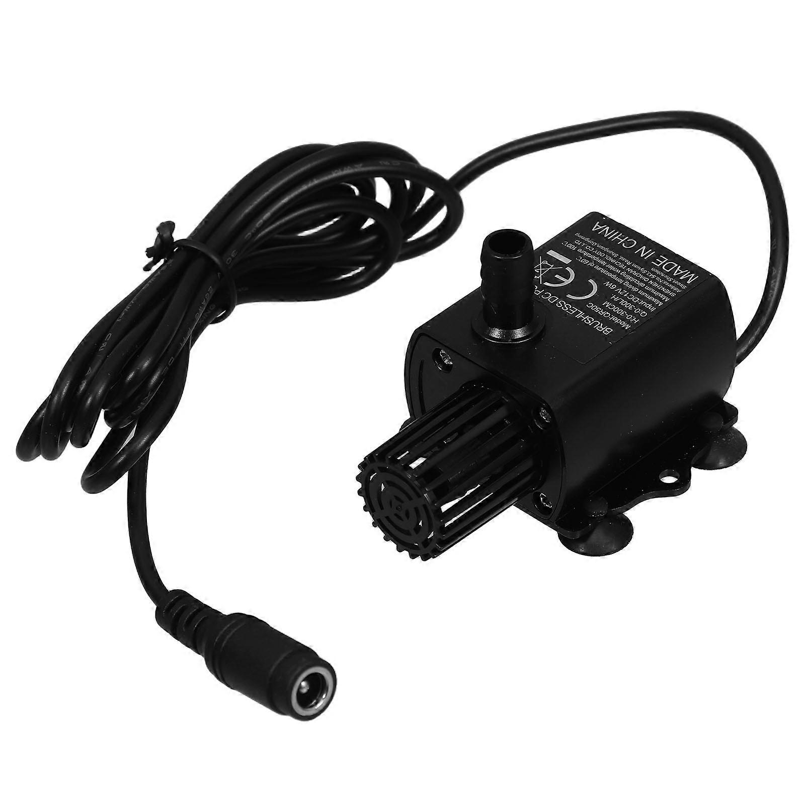 Black Plastic Fountain Pump for Aquarium Circulating with Stable Flow Mini Size
