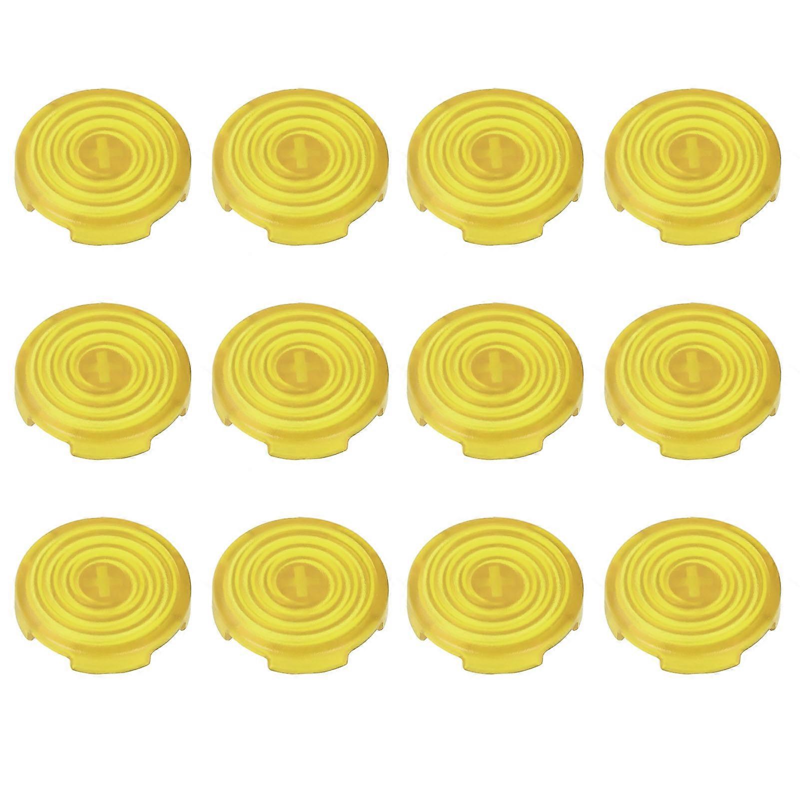 12pcs Arcade Button Cover Replace Mechanical Push Button Cover for Kailh for Cherry for TTC for Akko for Glorious Switches Yellow 