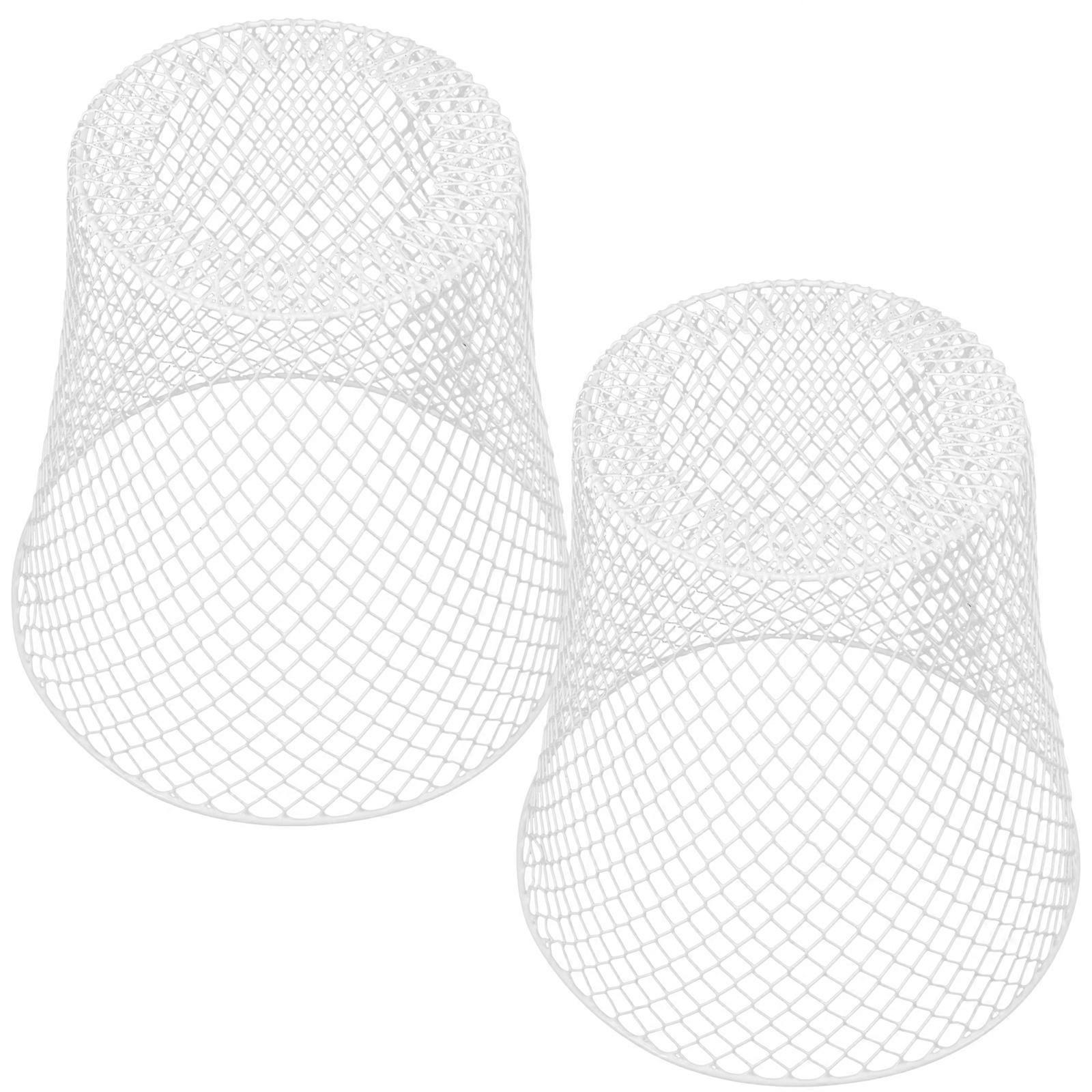 Wire Mesh Cage Cover Multi-Use Plant Cover Protection Light Penetration 9.04X9.04X9.04in White 2Pcs