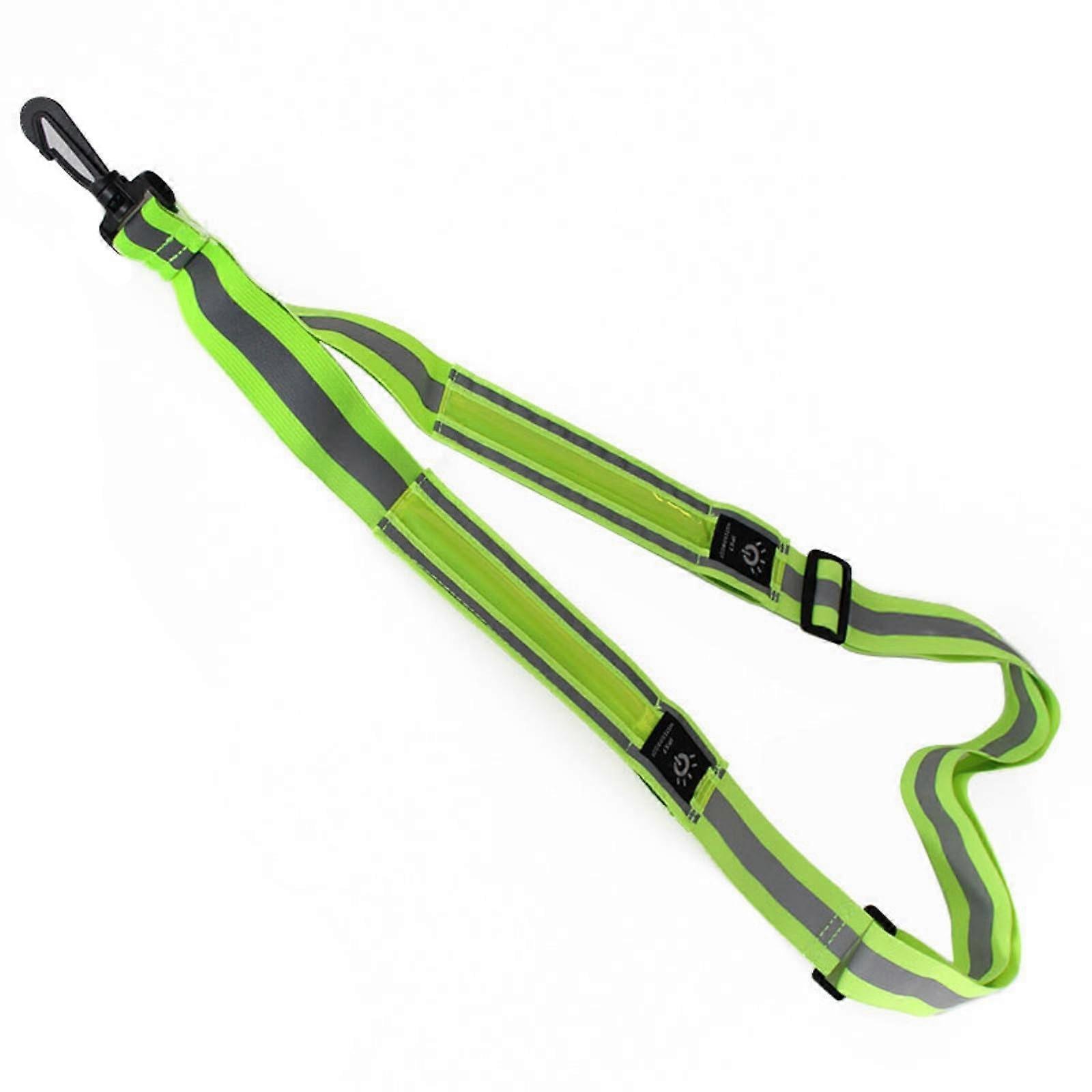 Waterproof reflective LED belt, rechargeable, LED shoulder straps, warning belt for runners and cyclists, rechargeable, reflective straps