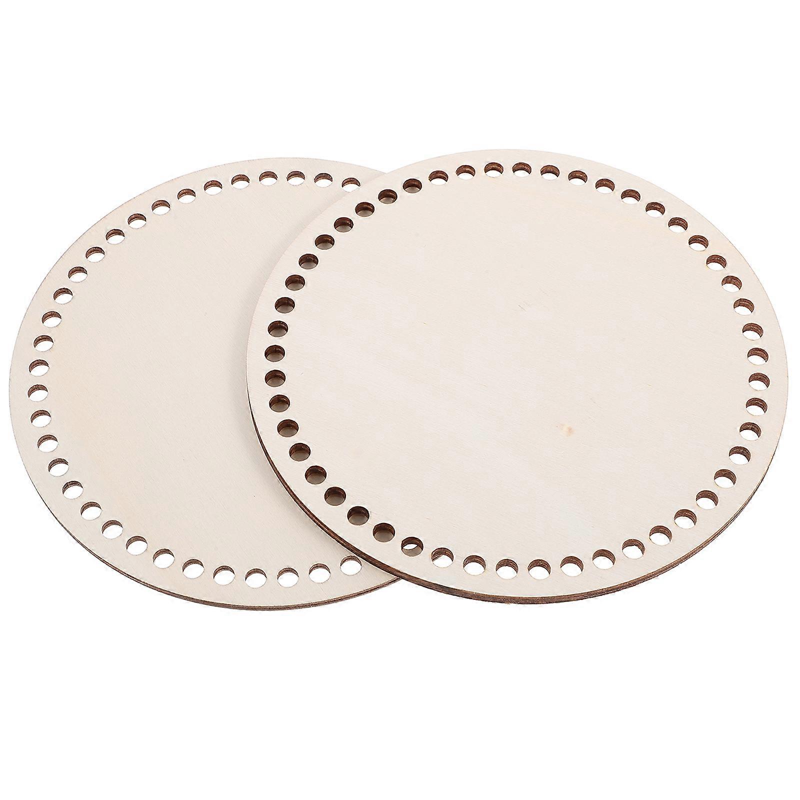 Basket Weaving Tool Wooden Round Cross Stitch Projects Stable Embroidery Adjustable Size 2Pcs