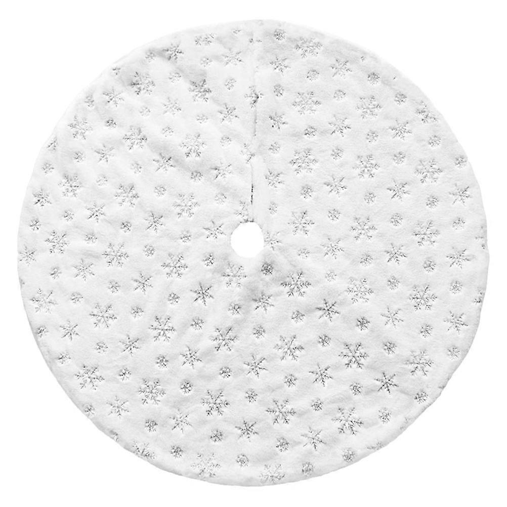 Silver Sequin Christmas Tree Skirt Decorative Xmas Tree Apron Mat for Living Room Bedroom Garden Holiday Decor Reusable Festive Atmosphere Enhancer