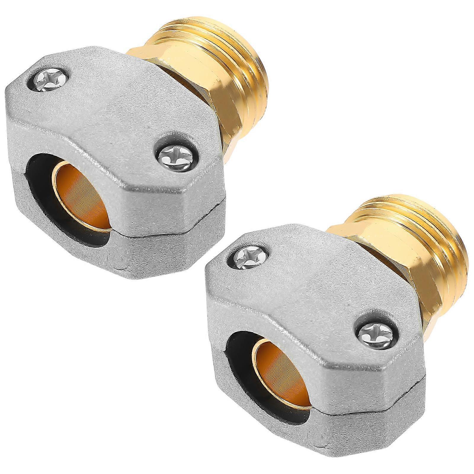 2pcs Garden Hose End Fitting Adapters for Quick Disconnect, Compatible with Garden Hoses for Repair and Water Equipment Connectivity
