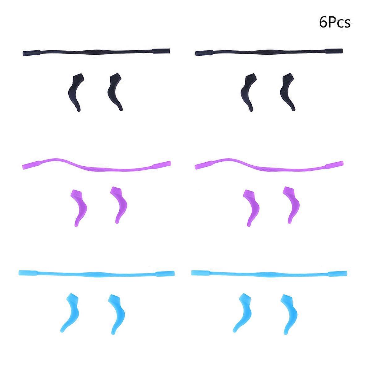 Silicone Eyeglasses Retainer Eyeglass Chains Kids for Glasses Sunglasses 6 Sets