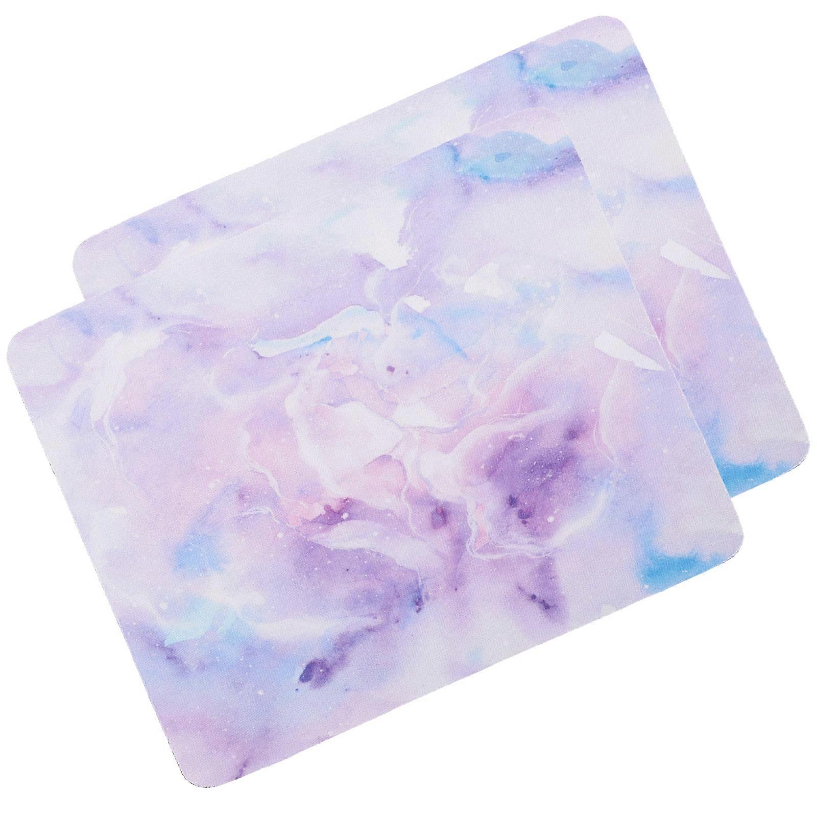 2pcs Decorative Marble Pattern Mouse Pads for Office and Gaming Use, Ergonomic Slip Design for Enhanced Comfort