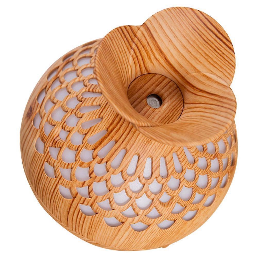 USB Portable Aromatherapy Humidifier for Small Rooms – Silent Ultrasonic Air Diffuser with Vintage Wood Grain Design for Bedroom, Office, and Car Use