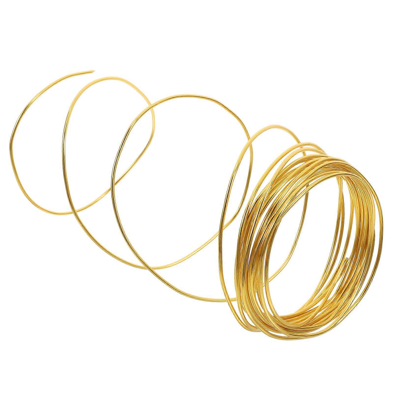 Bendable Metal Wires For Sculpting Diy Art Projects And Home Decor Oxidized Aluminum 5 Meter Yellow Aluminium Wire For Craft 1 Roll