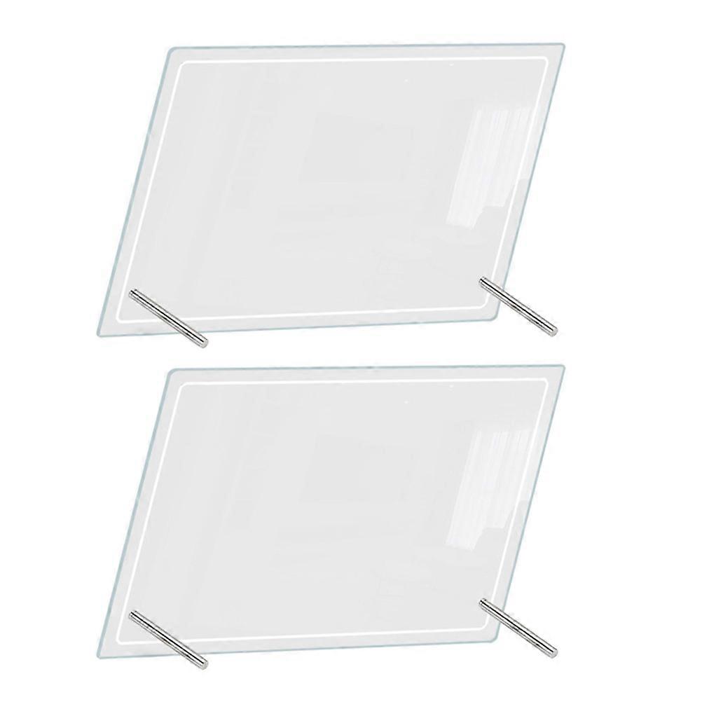Whiteboard Desk Portable Whiteboard For Office Use Acrylic Message Sharing 30 00X20 00X0 10Cm Drawing 2 Sets