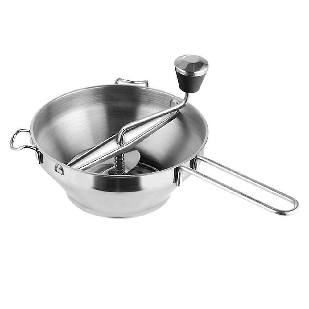 Stainless Steel Manual Food Grinder for Kitchen Use with 3 Disks Silver 0.5L