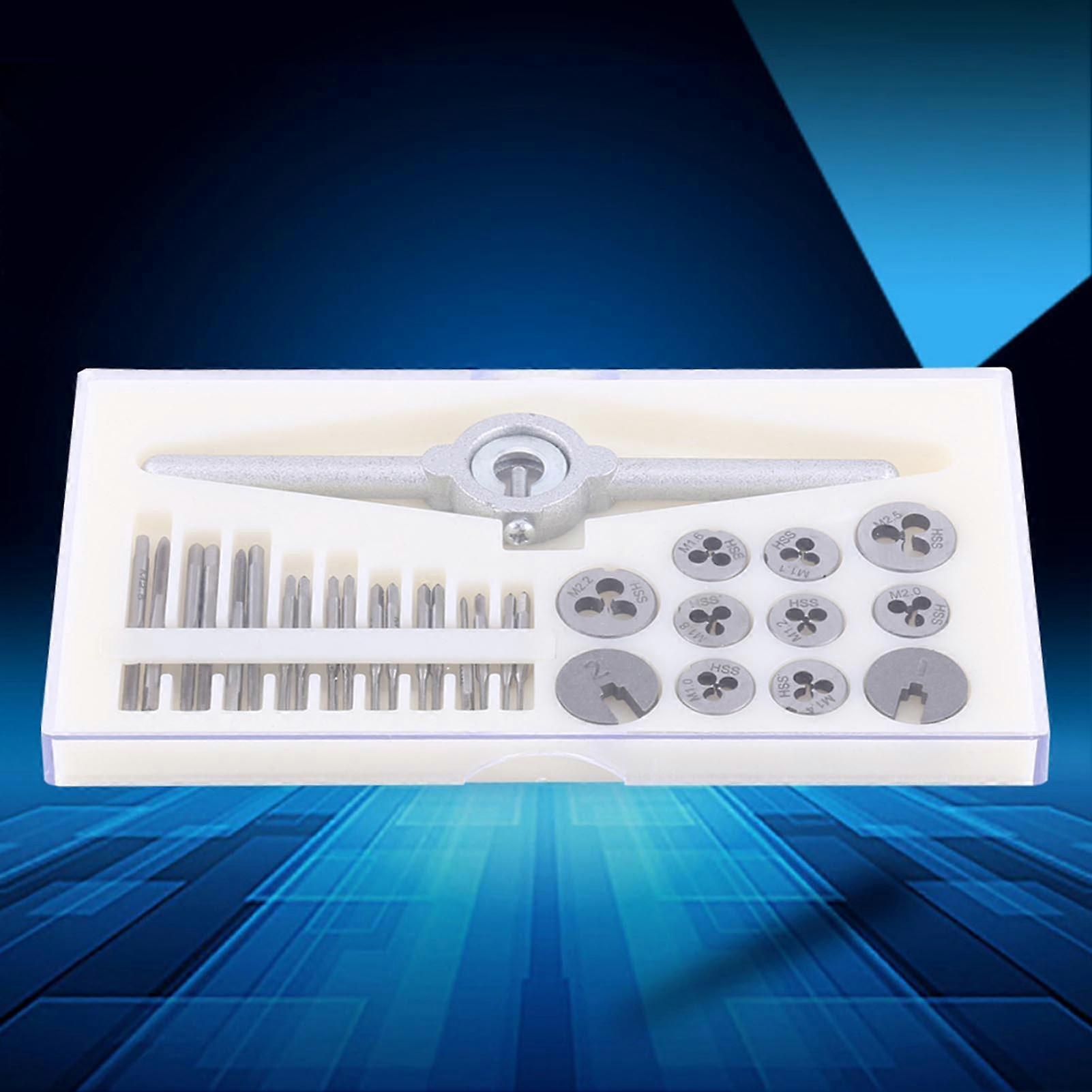 30pcs/set Tapping Hand Tool Kit, Taps, Dies, Wrenches, Thread, Screws