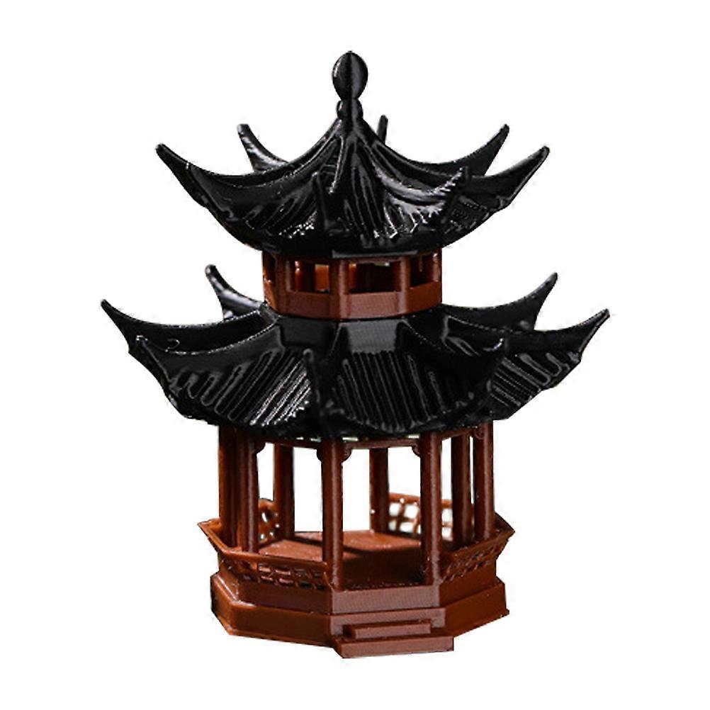 Lightweight Miniature Pavilion Ornament for Aquarium, Garden & Desktop – Durable Decorative Model for Indoor and Outdoor Use