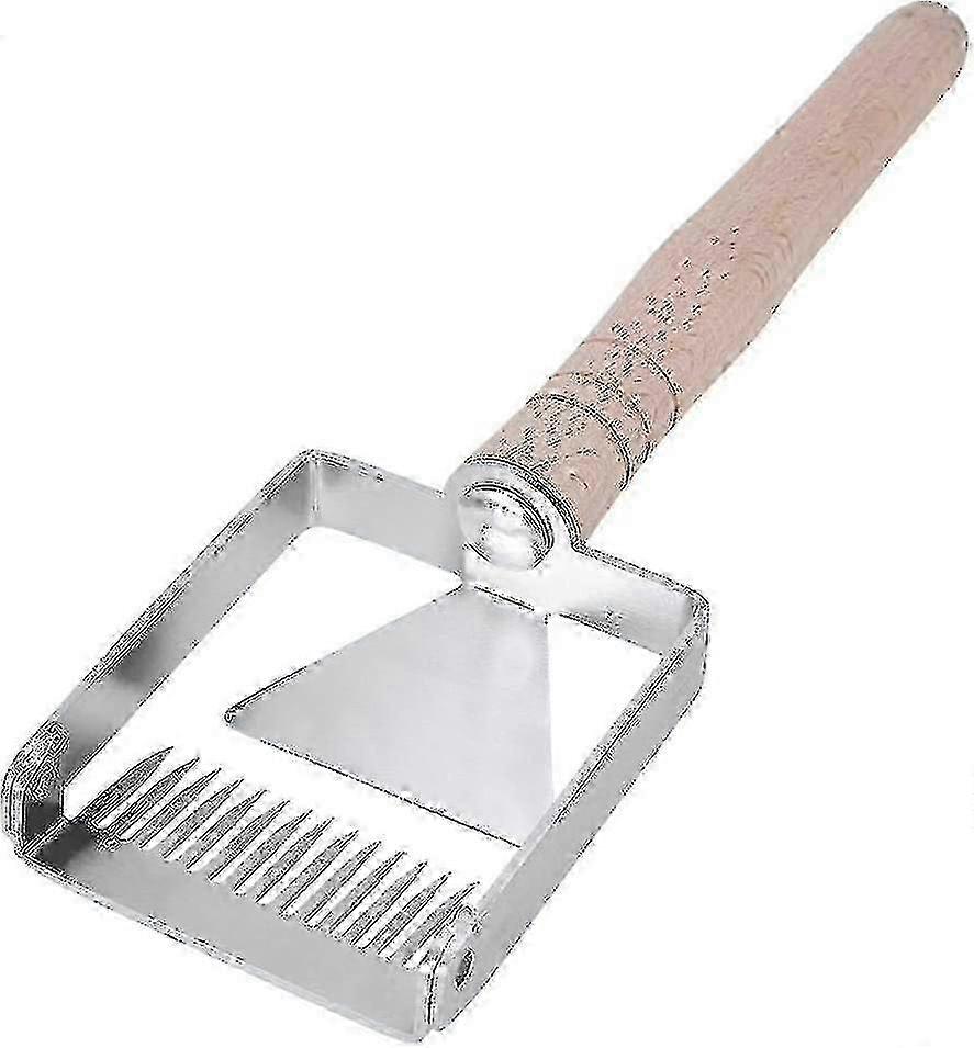 Honeycomb Honey Stainless Steel Scraper Beekeeping Tine Uncapping Fork Hive Wooden Handle Sturdy(1pc,brown) SZRH