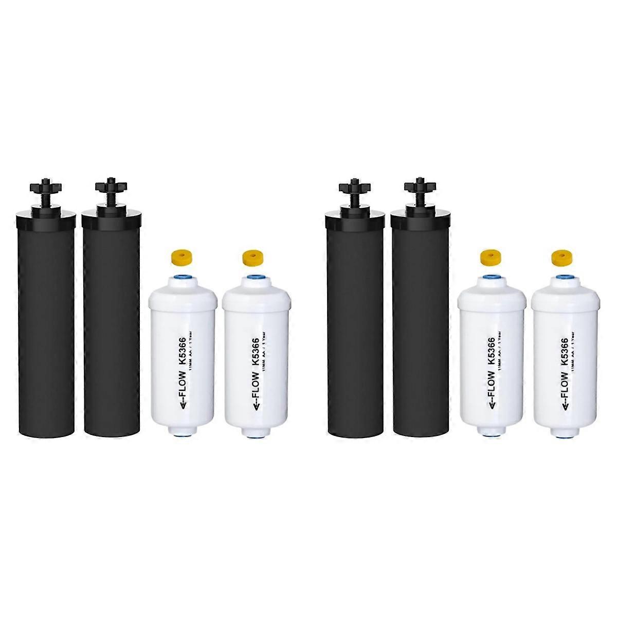 Replacement for 4 and 4 Fluoride Water Filter Compatible with Black Water Filtering System