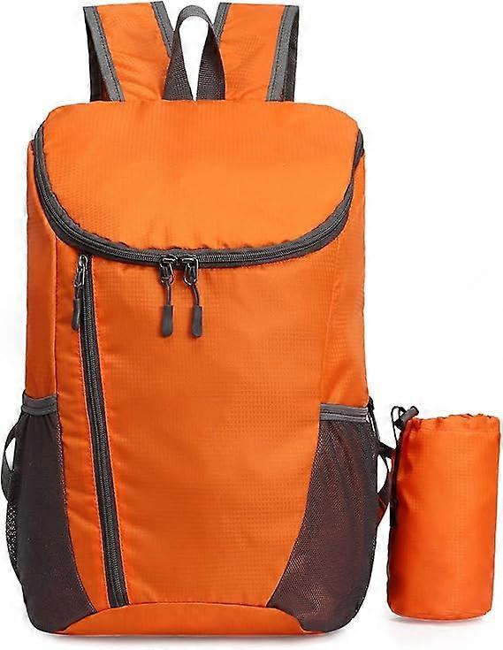 Foldable backpack lightweight, small outdoor waterproof backpack orange