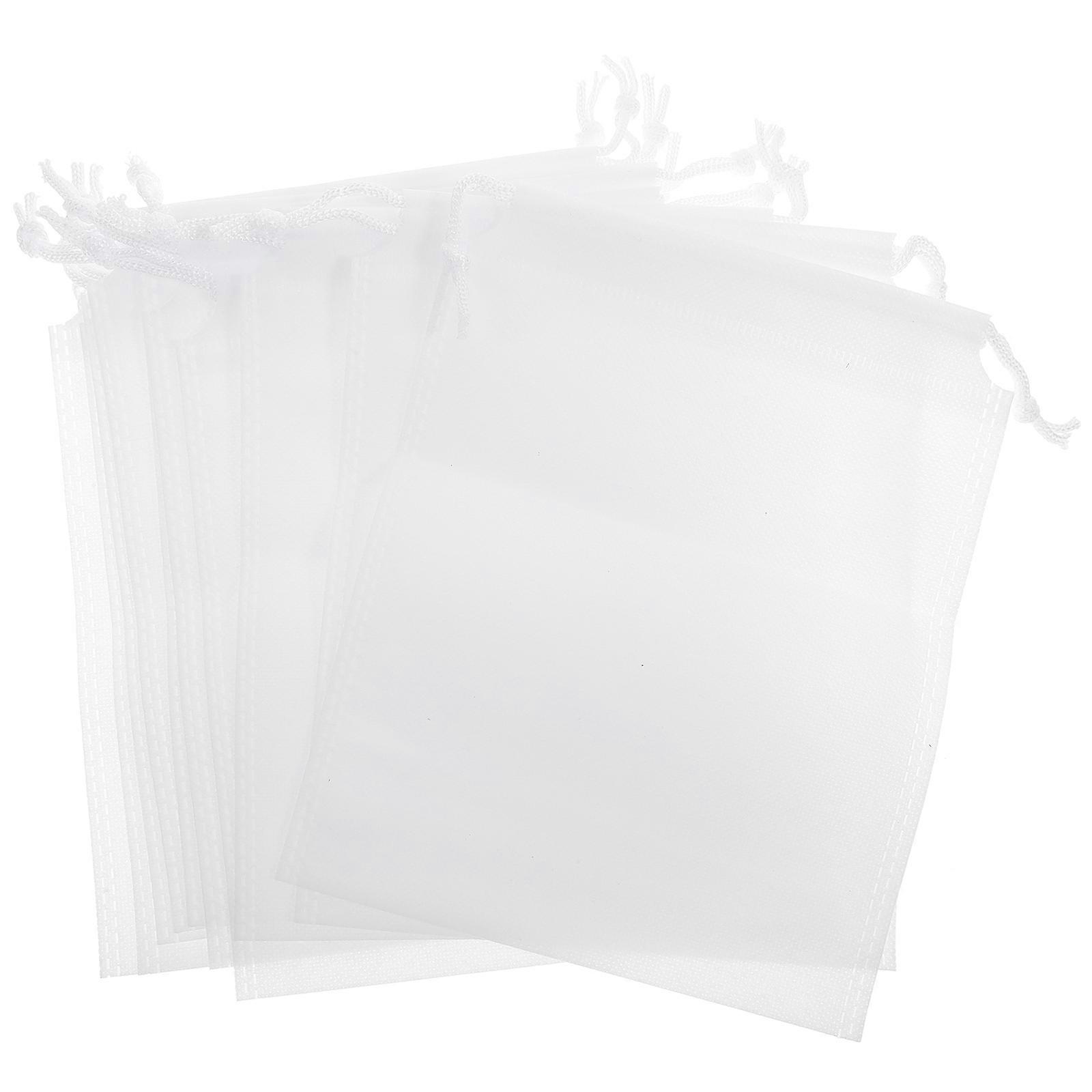 Crabbing Net Bag Fishing Net Bag Fishermen Outdoor Enthusiasts 10x7.8x0.01cm Drawstring Closure 10Pcs