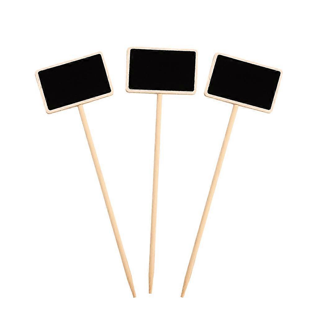 Mini Chalkboard Blackboard Message Board Home Decoration Diy Accessories Rectangle Shape Bamboo Material 10Pack