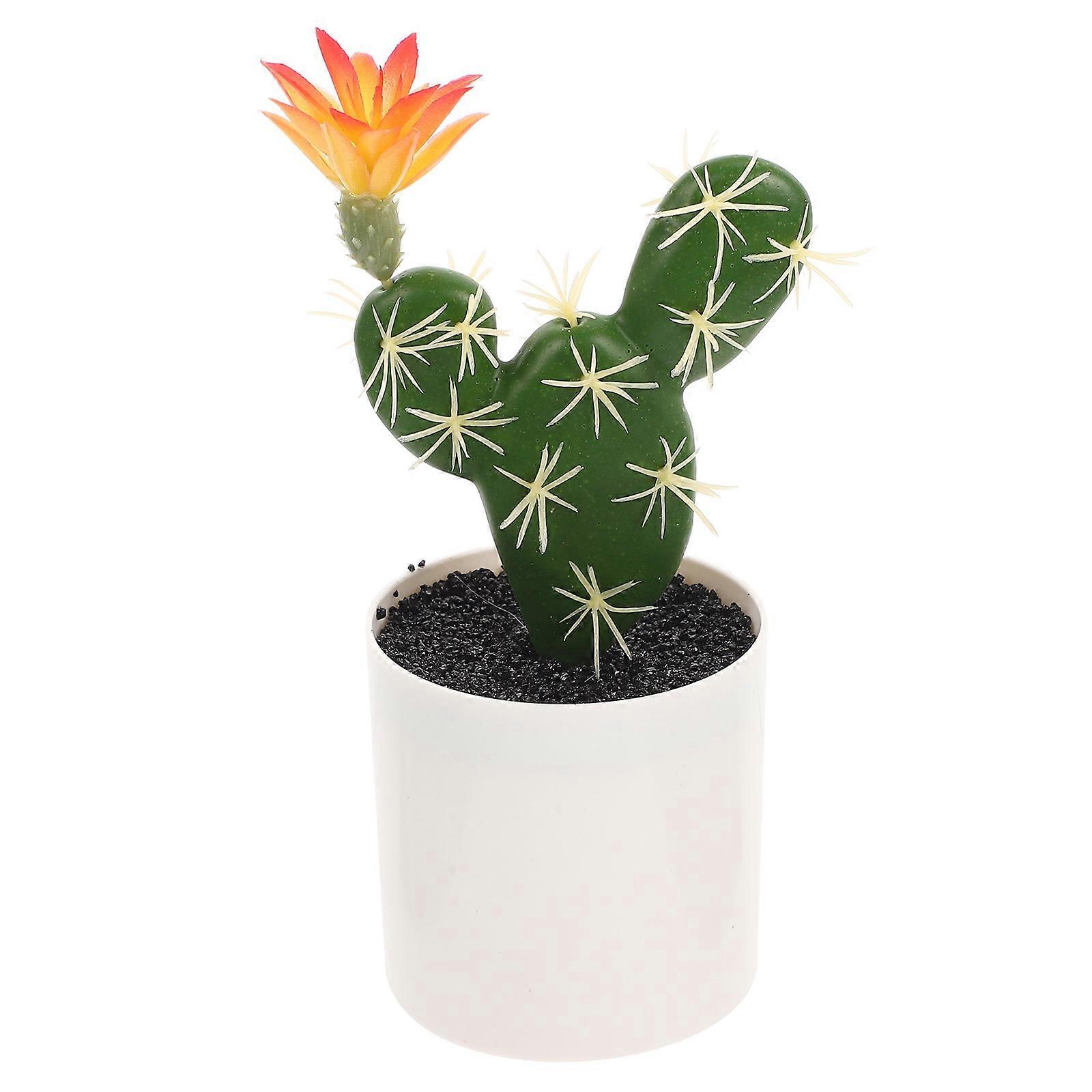Potted Cactus Model Artificial Simulation Succulent For Balcony 1Pcs