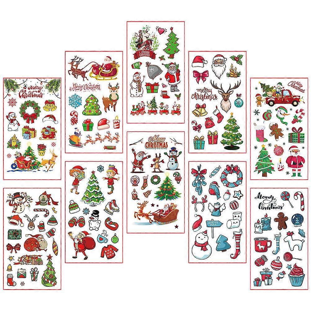 Kids Sticker Sheets Temporary Stickers Various Designs Assorted Color 12X6.8X0.1CM Face Art 30 Sheets
