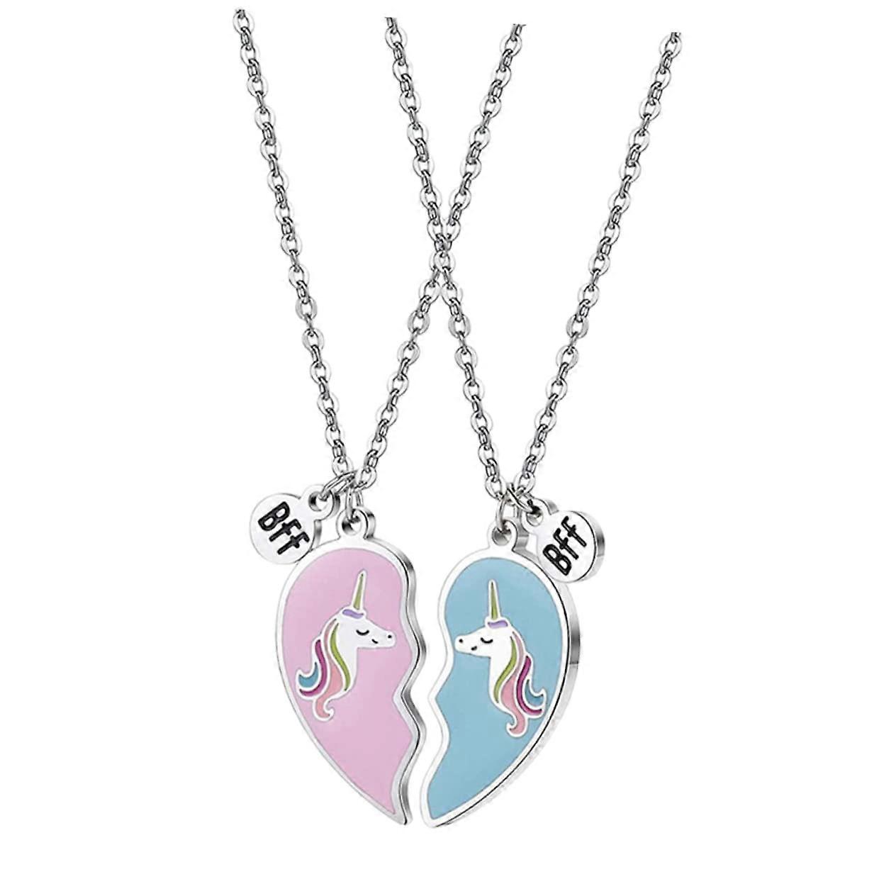 Heart Puzzle Necklace One-Set Clavicle Chain For Girlfriends Decorative Alloy Material Mix
