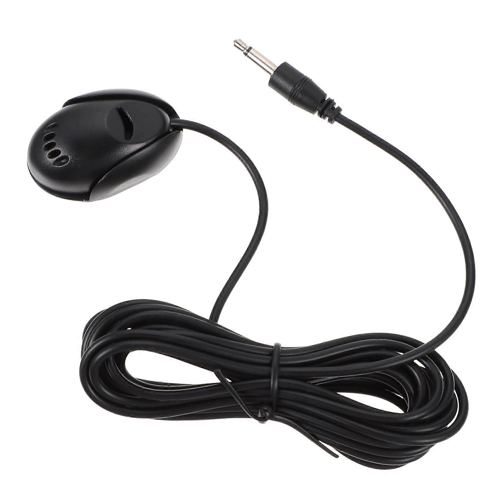Wired Microphone for Car - Mini Stereo Mic with 3.5mm Plug, Hands-Free Compatibility, Enhanced Sound Quality for Vehicles
