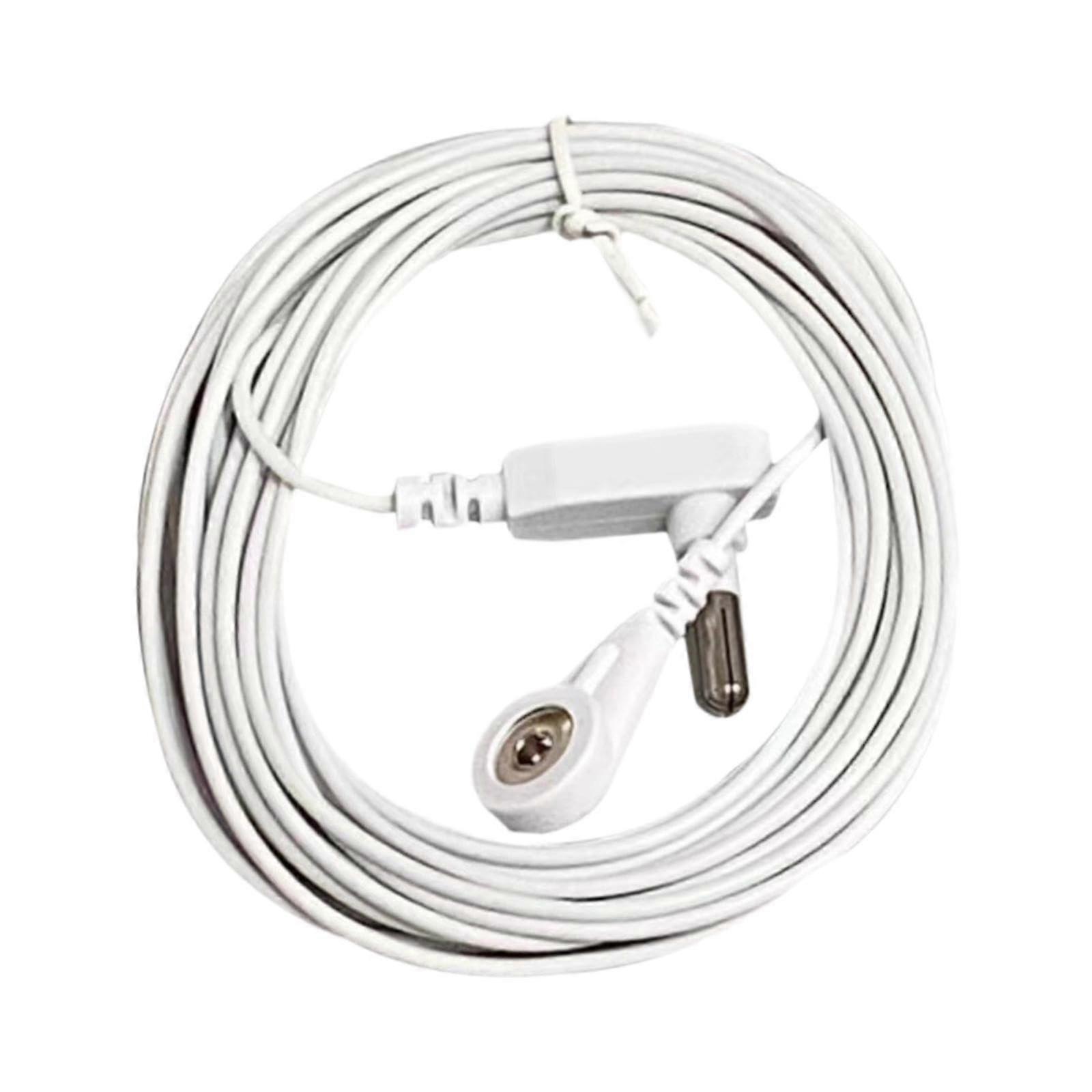 Earth Cable Universal Grounding Cable 4.6m Replacement for Pillow Discs Grounding Mat Bed Floor Mat White