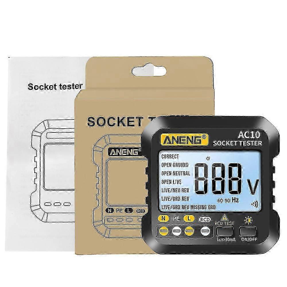 Socket Tester Plug Detector for Phase and Polarity Check - Digital Multimeter for Us/EU Plugs