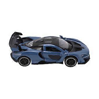 1/32 Die Cast Alloy Car Model Wear Resistance Sound and Light Return Force Toy Car for 3+(Blue )