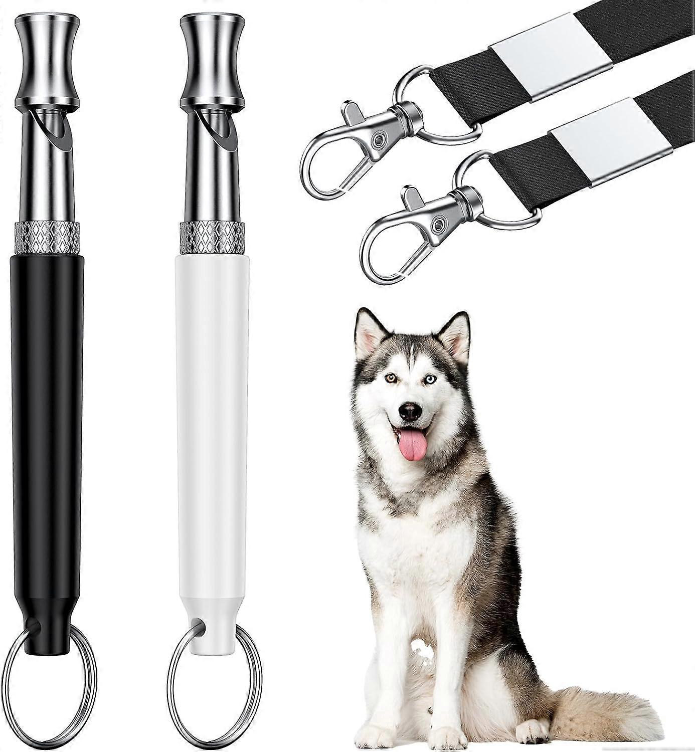 Dog Whistle, Dog Training Whistle with Lanyard, 2 Pieces Adjustable